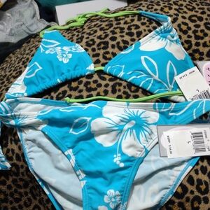 Blue Floral Bikini Set